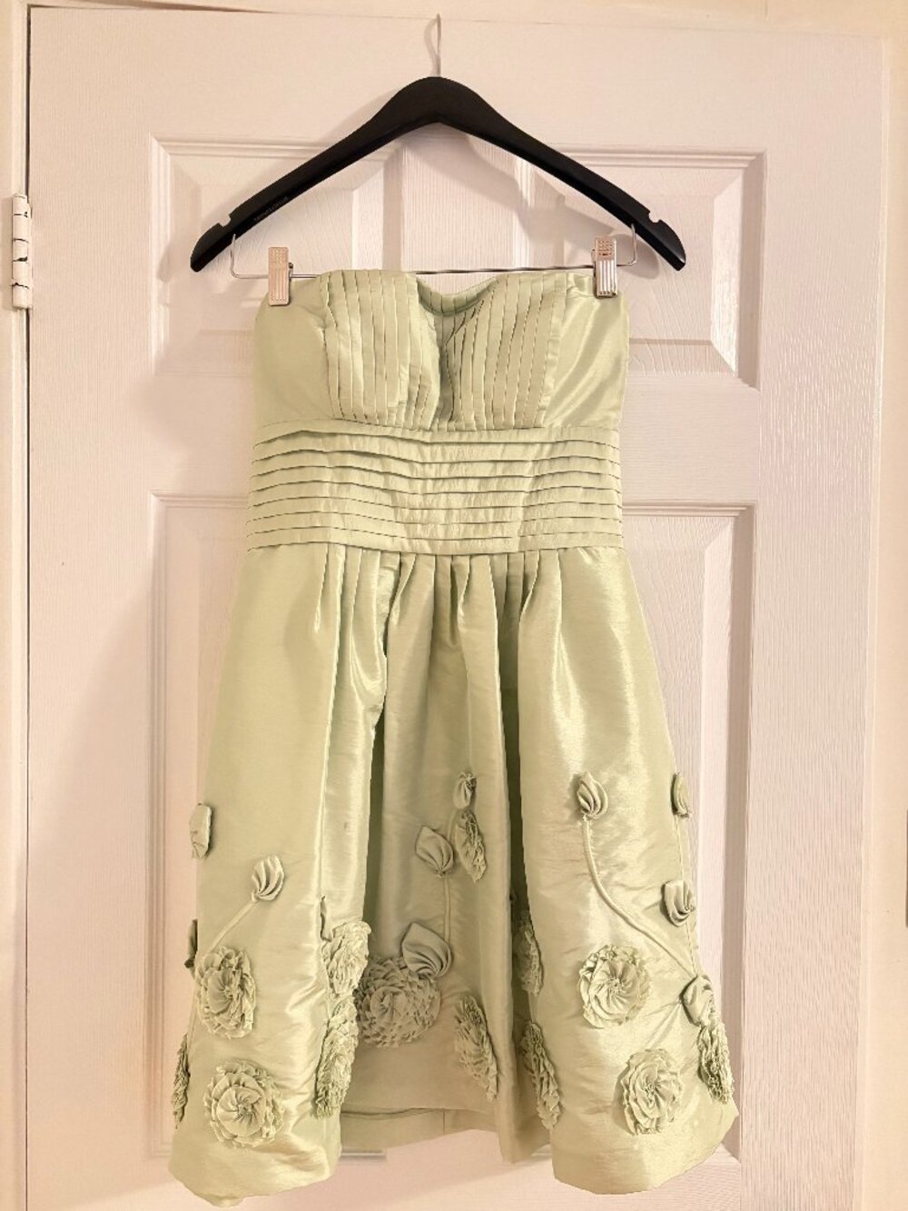 Strapless Applique Bridesmaid Dress